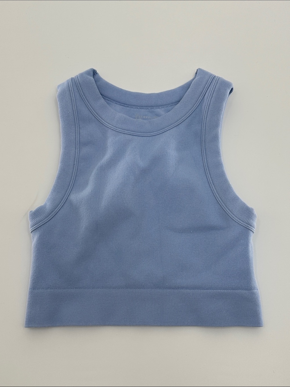 aerie Light Blue Cropped Tank Top
